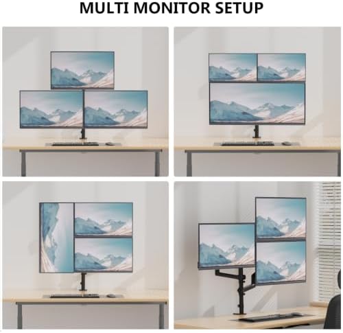 WALI Stacked Triple Monitor Mount for 13-34 inch Screens, 19.8 lbs per Arm