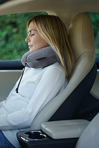 TRAVELREST Curl Neck Pillow Travel Essentials - Memory Foam Support - Blue
