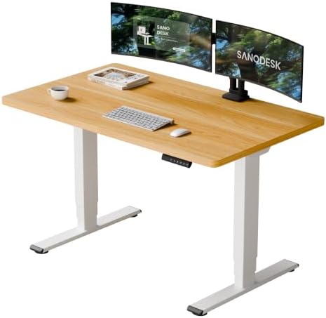 SANODESK Dual Motor Standing Desk 220lbs Height Adjustable Desk