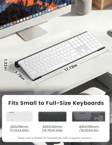 Vaydeer Metal Keyboard Stand for Desk, Ergonomic Tilted Keyboard Riser
