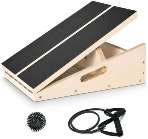 MUCITAGF Wooden Slant Board for Calf Stretching, Calf Stretch Board