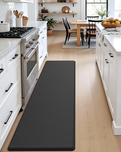 DEXI Anti Fatigue Kitchen Floor Mat Cushioned Standing Runner 70x20, Black