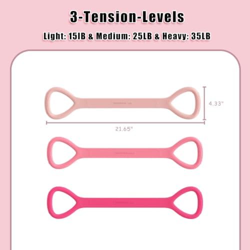Figure 8 Resistance Bands with Handles,Silicone Exercise Band Set
