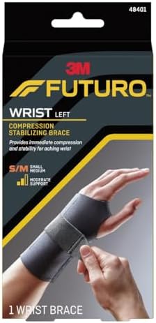 FUTURO Compression Stabilizing Wrist Brace, Breathable, Small/Medium