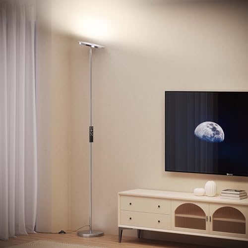 SUNMORY Floor Lamps for Living Room，LED Standing Lamp with Remote Control
