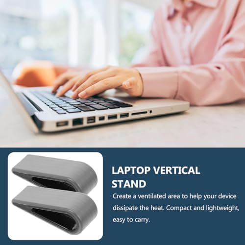 ULTECHNOVO Laptop Notebook Holder, 2pcs Laptop Stand Wedge, Ergonomic Keyboard Riser Cooling Feet for Notebook Keyboard Portable Office Desktop Use