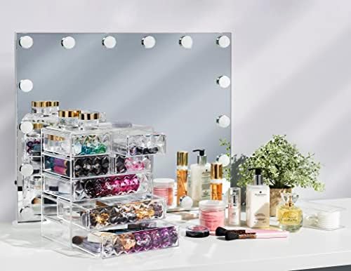 Sorbus 7-Drawer Makeup Organizer with Small & Wide Drawers (Diamond)