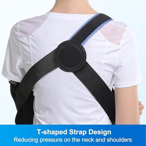 Velpeau Medical Arm Sling Shoulder Immobilizer for Women and Men, Black 2XL