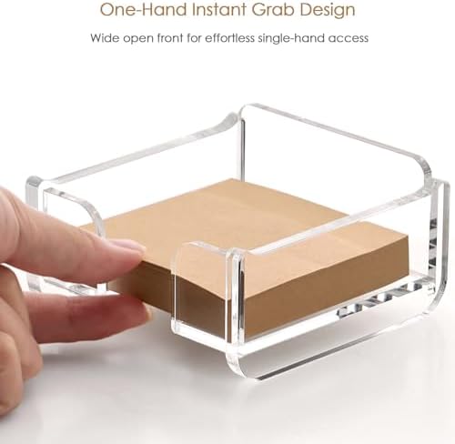YUXUN Stackable Clear Acrylic Sticky Note Holder