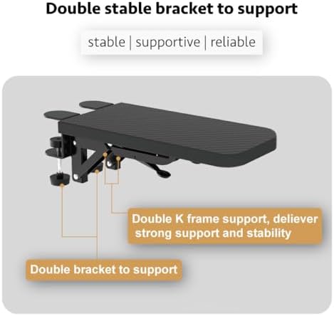 Computer Arm Rest for Desk, Suitable for Office desks, Sturdy Mouse arm Support, Computer Desk Extender, Suitable for Home and Office