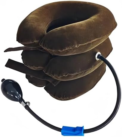 RUNZI Cervical Neck Traction Device Inflatable Neck Stretcher, Easy to Use for Chronic Neck and Shoulder Pain Relief Traction Spine Alignment, Neck Cervical Brace