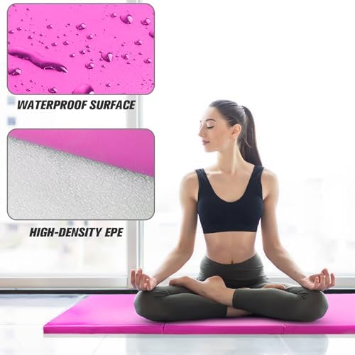 RitFit Upgraded Folding Exercise Mat, 2 Inch Thick Gymnastics Mat