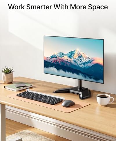 monTEK Freestanding Single Monitor Stand for 17-32" Screens, 22 lbs