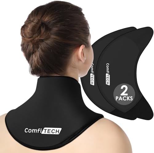 ComfiTECH Neck Ice Pack Wrap Gel, Cervical Cold Relief, L, 2 Packs