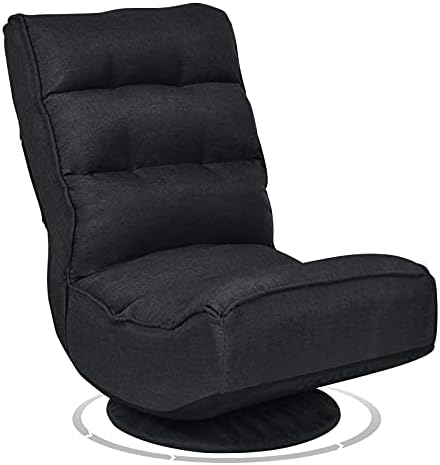 GIANTEX 360 Degree Swivel Gaming Chair, 6 Position Adjustable (Black)