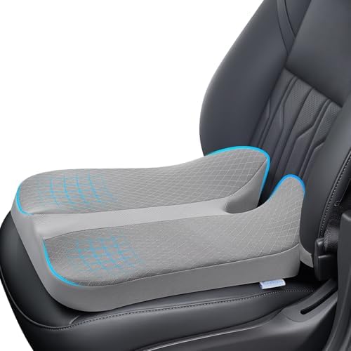 anzhixiu Elevated Car Seat Cushion for Improved View- Gray