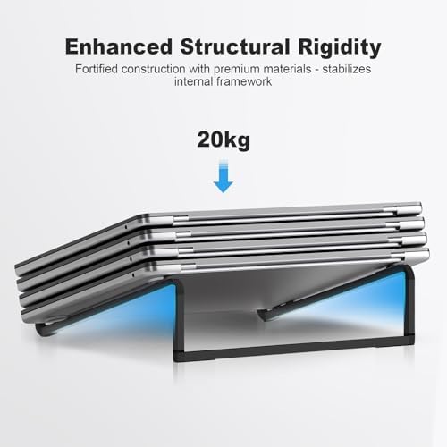 TENOC Foldable Laptop Stand for Desk, Black