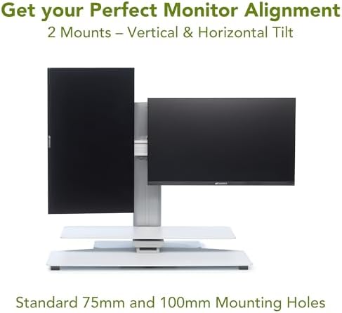 Standing Desk Converter - Dual Monitor Mount - 18" Lift