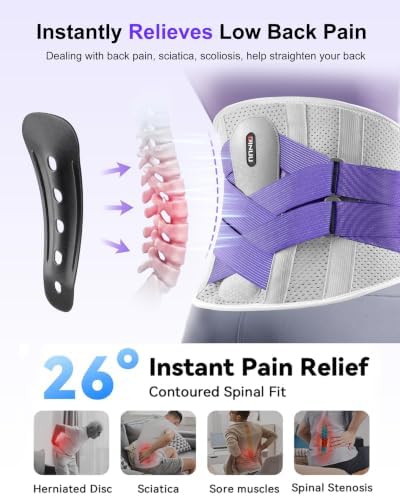 Back Brace for Women Men Lower Back Pain, Adjustable Lumbar Support Belt