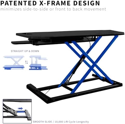 VIVO Black 38 in Corner Standing Desk Converter, DESK-V000KL