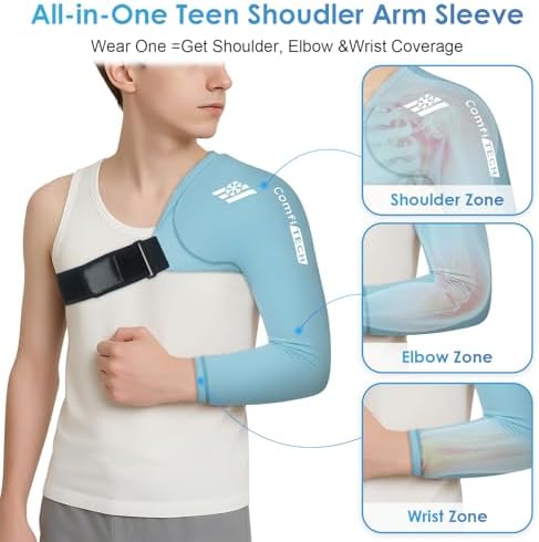ComfiTECH Youth Shoulder Arm Ice Pack Wrap for Young Pitchers, Small