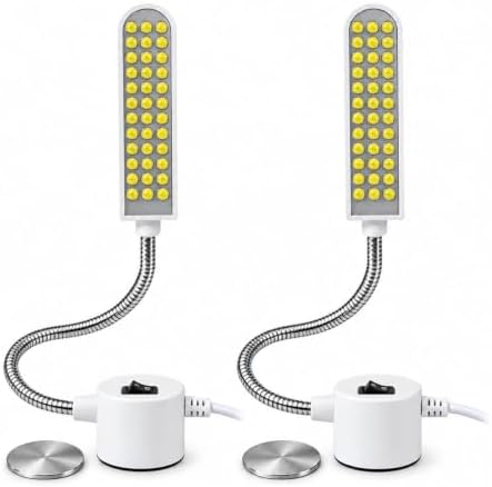 36LED Sewing Machine Light, 6.56ft Long Cord, Magnetic Base Work Lamp, 2-Pk