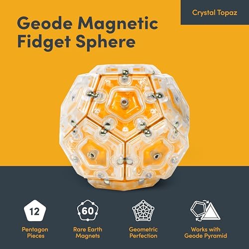 Speks Geode Magnetic Sensory Sphere, Stress Relief Tool, Executive Desk Toy