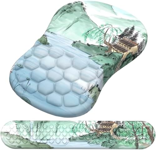 Ergonomic Mouse Pad Wrist Rest, 2 in 1 Keyboard Pad for Office