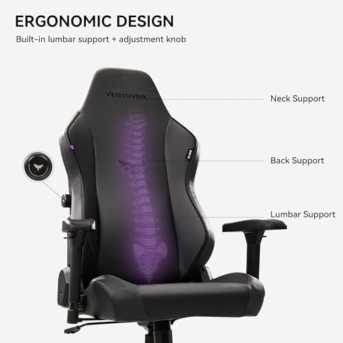 Gaming Chair - High Back Ergonomic Computer Chair with Lumbar Support, Video Game Chair-4D Adjustable Armrests,170° Reclining & 320lb Capacity,Game Chair for Home