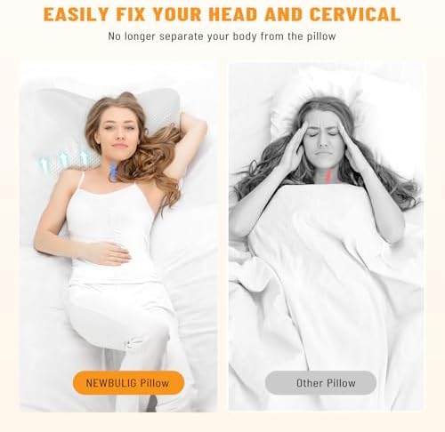 Cervical Neck Pillow, Memory Foam Contour Pillow, Queen