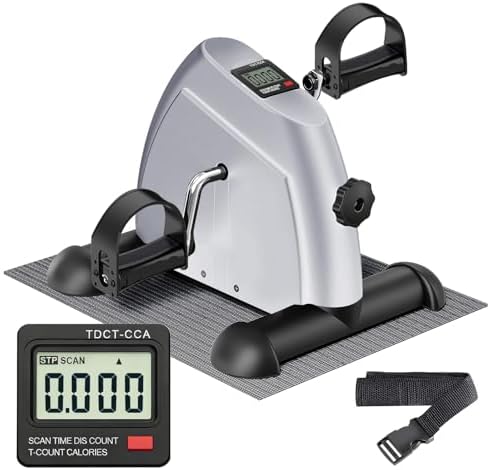 Mini Exercise Bike, Portable Under Desk Pedal Exerciser, Arm & Leg Trainer