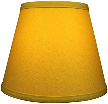 FenchelShades.com Lampshade 6" Top Diameter x 10" Bottom Diameter x 8" Slant Height 6x10x8" with Spider Attachment Diameter 0.4 Inch for Lamps with a Harp (Yellow Spice)
