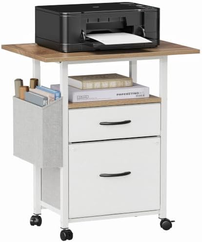 GYIIYUO 2 Drawer File Cabinet 24''W, Mobile Filing Cabinet, Printer Stand