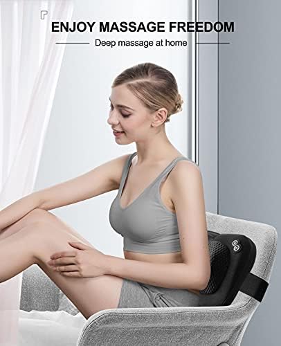 VIKTOR JURGEN Shiatsu Back Massager with Heat for Pain Relief, Black