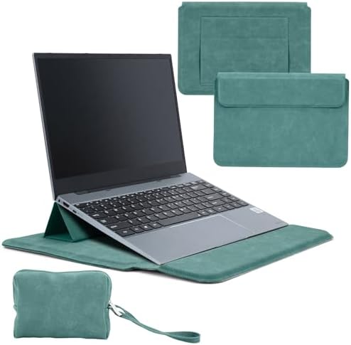 15-16 Inch Laptop Sleeve Case with Stand Feature, Matte PU Leather