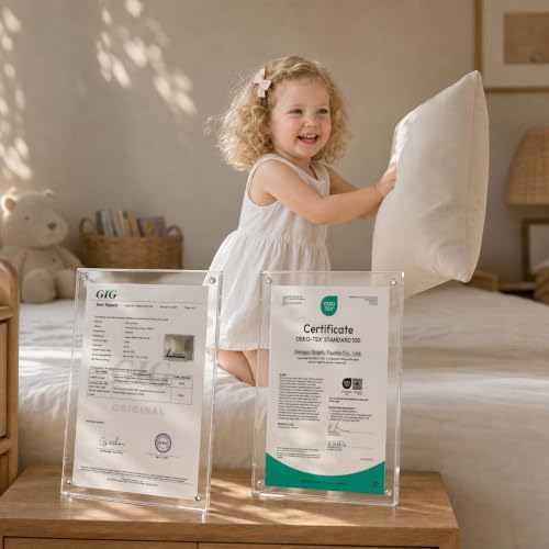 Adjustable Toddler Pillow for Ages 2-4 with Organic Cotton Pillowcase
