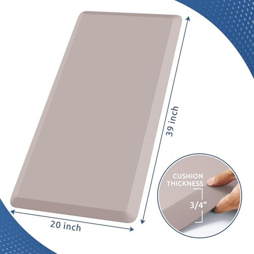 KitchenClouds 0.8" Thick Kitchen Floor Mat Cushioned Anti Fatigue (39"x20")