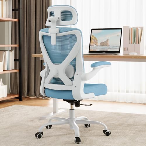 Ergonomic Office Chair: Mesh Desk Chair Comfy with Headrest& Lumbar Support