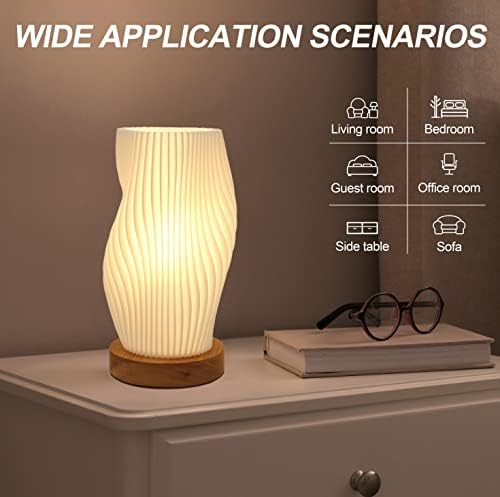 Aesthetic Funky Lamp, Cool Striped Bedside Night Light for Cozy Bedroom