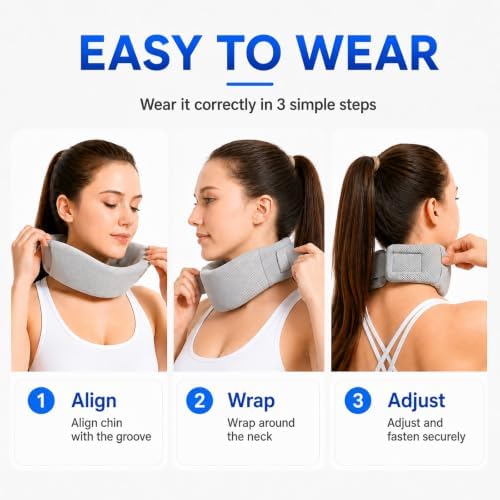 Sofe Neck Brace for Sleeping,Neck Pain & Support,Adjustable Length Washable