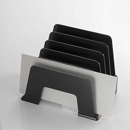 Officemate Incline Sorter, 5 Compartments, Black (21232) (Pack of 6)