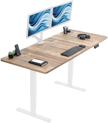 VIVO Reclaimed Wood 71 x 30 in Standing Desk, DESK-KIT-2W7P