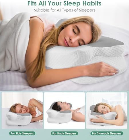 DONAMA Cervical Pillow Ergonomic Memory Foam Pillow for Neck Support
