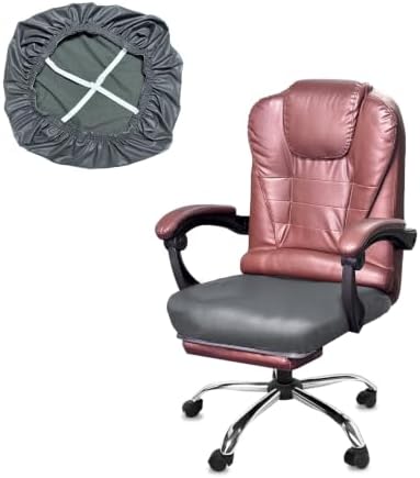 NeColorLife Large Waterproof PU Leather Office Chair Seat Cover