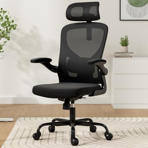 Ergonomic Office Chair, High Back Mesh Desk Chair with Headrest