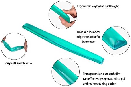 Silicone Gel Keyboard Wrist Rest Set Plus - ABRONDA Keyboard & Mouse Wrist Support Pad Office, Computer, Laptop, Mac - Durable, Comfortable and Pain Relief- Green Set