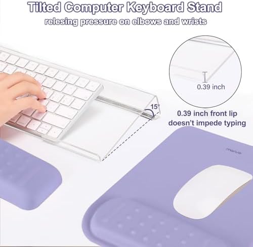 MOSISO Keyboard Stand&Wrist Rest Support for Keyboard &Mouse Pad Set
