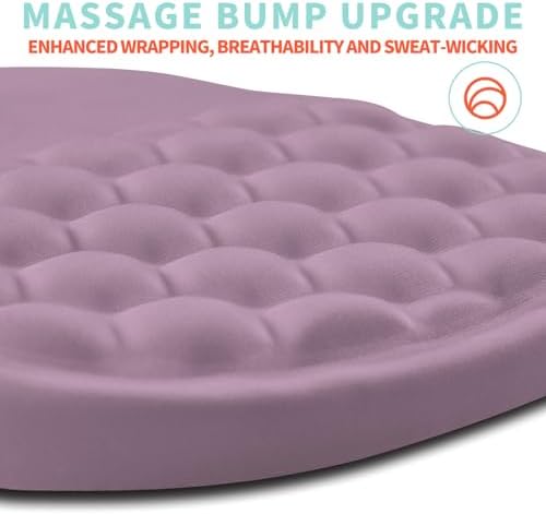 Ergonomic Mouse Pad Wrist Support with Memory Foam Massage Bulge, Carpal Tunnel Pain Relief Mousepad Wrist Rest for Mouse(12x8 inch, Purple)