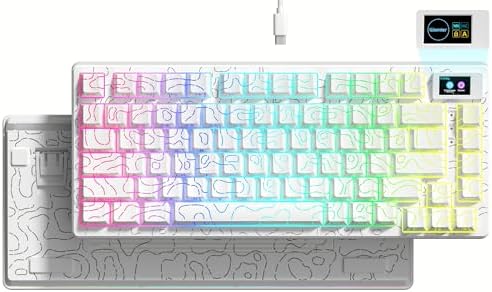 Womier SK80 75% Percent Keyboard Gaming with Color Multimedia Display