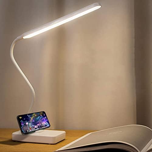 Cordless Led Desk Lamp Rechargeable 2000Mah Battery Powered, 3 Colors 6 Brightness Dimmable, Eye-Caring, Foldable Dimmable, Table Lamp, White, LED Desk Lamp